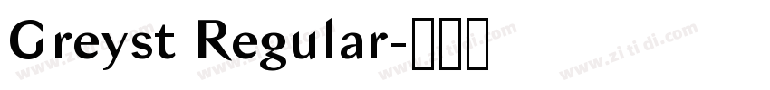 Greyst Regular字体转换